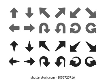 single direction arrow icon set