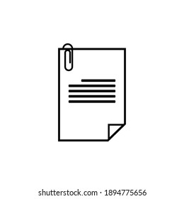 Single document paper, simple vector