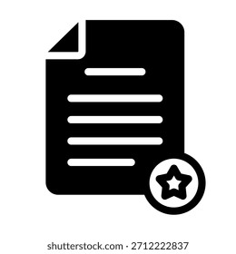 Documento único con una insignia de estrella, ideal para calificar, revisar o resaltar archivos importantes.