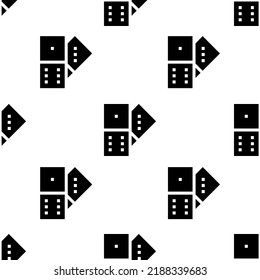 Single Domino pattern. Domino concept. filled trendy Vector seamless Pattern, background, wallpaper