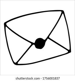 Letra de elemento de doodle simple. Ilustración vectorial dibujada a mano para tarjetas, carteles, pegatinas y diseño profesional. Elemento de mensaje de garabato comercial.