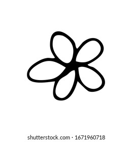 Single doodle flowers.  fantasy flower in hand-drawn style. vector flower. element for design. Hipster grunge drawings.