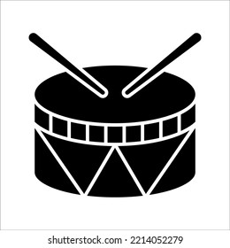 single drum vector icon, on a white background.