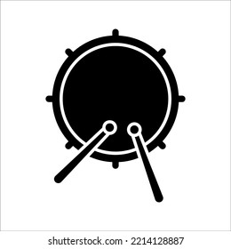 single drum vector icon, on a white background.