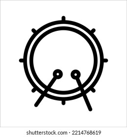 single drum vector icon, on a white background.