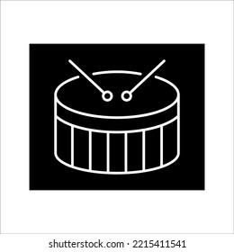 single drum vector icon, on a white background.