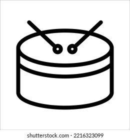 single drum vector icon, on a white background.