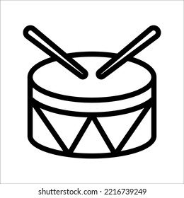 single drum vector icon, on a white background.