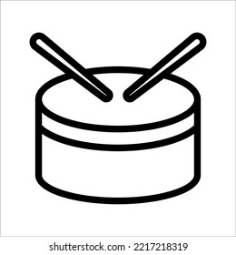 single drum vector icon, on a white background.