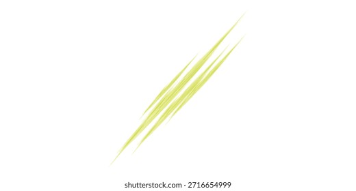 A single, dynamic yellow brush stroke with a textured appearance, isolated on a clean white background.