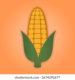 Oreja única de la cosecha de maíz Ilustración