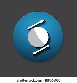 Single Earth icon on the gray background