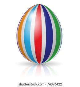 Single easter egg. Children's Ball. Vector illustration on white