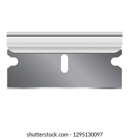 Single Edge Razor Blade Shaving Vector Illustration Icon