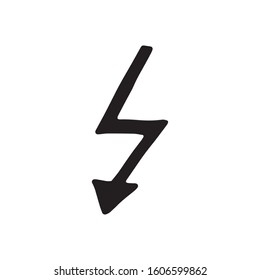 Single element of arrow in doodle business set. Hand drawn vector illustration for cards, posters, stickers and professional design.