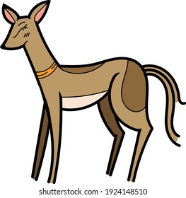 Single element for design, clipart. Brown dog, puppy, pets. Suitable for postcards, patches, stickers, advertisements. Scandinavian. For kids. Bright colors, vector. Cartoon style. Logo.