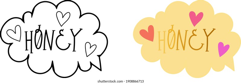 Einzelelement für Design, Clipart. Valentinkarte, Schrift. Feiertage, Liebe, 14. Februar. Geeignet für Postkarten, Pflaster, Aufkleber, Werbung. Skandinavier. Für Kinder. Helle Farben. Cartoon.