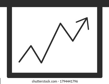 Single element of graph in business set. Drawn vector illustration for cards, posters, stickers and professional design. Isolated sketch object