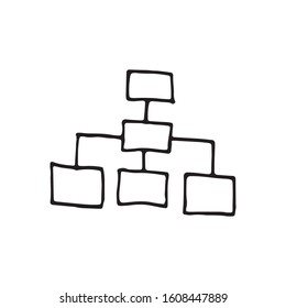 Single element of graph in doodle business set. Hand drawn vector illustration for cards, posters, stickers and professional design.
