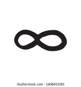 Single element of infinity in doodle business set. Hand drawn vector illustration for cards, posters, stickers and professional design.
