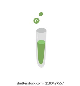 Single element of Lab flask. Hand drawn vector illustration for cards, posters, stickers and professional design.