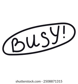 Single element of message and bubble in doodle school set. Hand drawn vector illustration for cards, posters, stickers and professional design.