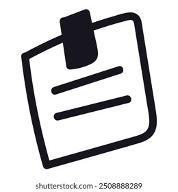 Einzelnes Element des Notebooks im Doodle Business Set. Handgezeichnete Vektorgrafik für Karten, Poster, Aufkleber und professionelles Design.