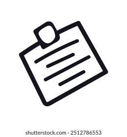 Elemento único de notebook no conjunto de negócios doodle. Ilustração vetorial desenhada à mão para cartões, cartazes, adesivos e design profissional.