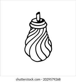 Single element sugar bowl in doodle style. Doodle vector illustration for cafe, coffee shop, kitchen. Cute element for stickers and seasonal design. Isolated on white background