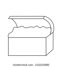 Un elemento Treasure. Dibujar ilustración en blanco y negro