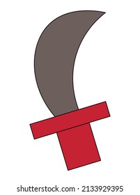 Single element Weapon. Draw illustration in color