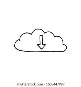 Single element of wi-fi and transmission in doodle business set. Hand drawn vector illustration for cards, posters, stickers and professional design.