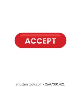 A single, elongated, rounded button dominates the center of a stark white background. 