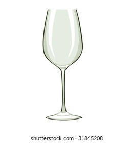 Single Empty Wine Glass