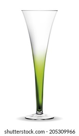 Single empty wine glass. Vector EPS-10