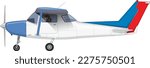 Single Engine Light Aircraft Vector illustration