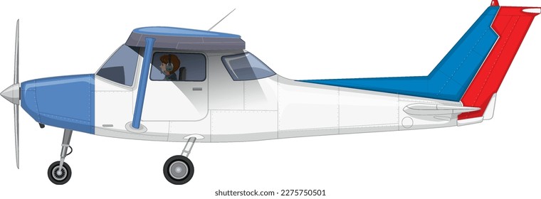 Single Engine Light Aircraft Vector illustration