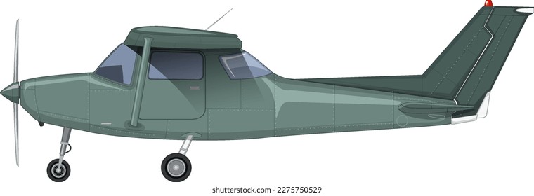 Single Engine Light Aircraft Vector illustration