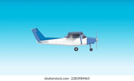 Single Engine Light Aircraft Vector illustration