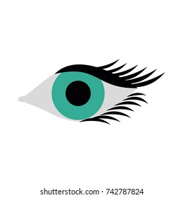 single eye with lashes icon image 