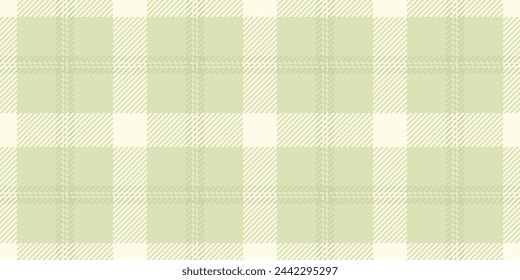 Single fabric textile plaid, repetitive tartan seamless texture. Collection pattern background check vector in light colo.