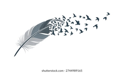 Una sola pluma se