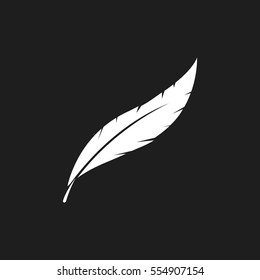 Single Feather. Isolated.