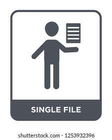 single file icon vector on white background, single file trendy filled icons from Humans collection, single file simple element illustration