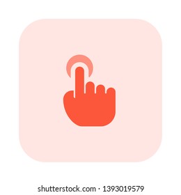 Single finger tap capastive touch screen test