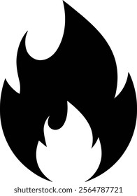 Single Fire flame icon button