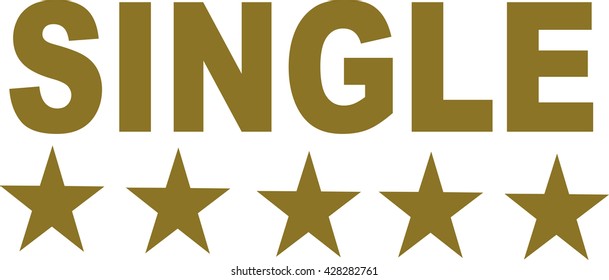 Single with five golden stars