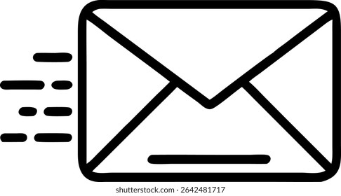 A single, flat design icon depicting a blue message send button, ideal for email or messaging applications.
