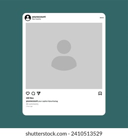 Single Flat Instagram Feed With Text
