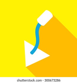 single flat style icon vector image shovel for kids